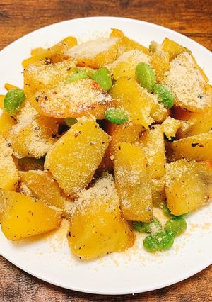 サツマイモと枝豆のマヨネーズ炒め-レシピのメイン写真