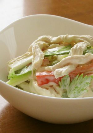 鶏むね肉とセロリのマヨサラダ-レシピのメイン写真