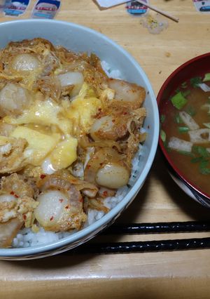 ホタテとキムチの甘辛丼(激速)-レシピのメイン写真