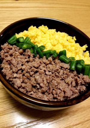 お弁当にも♡味噌たまごの三色そぼろ丼-レシピのメイン写真