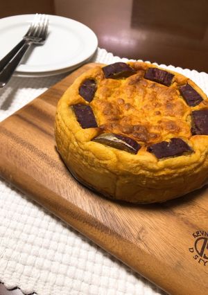 生クリーム不要!さつま芋チーズケーキ-レシピのメイン写真