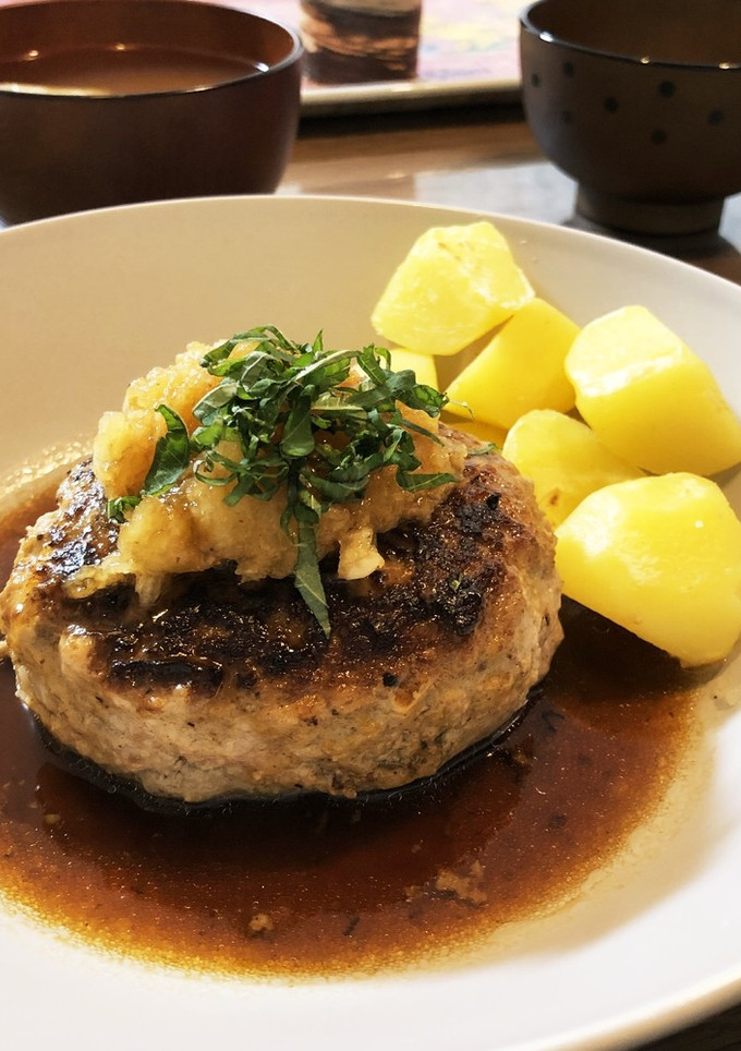 蓮根の和風おろしハンバーグ(大きめ)-レシピのメイン写真