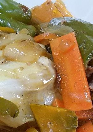 ピーマンの肉詰めをカレースープで-レシピのメイン写真