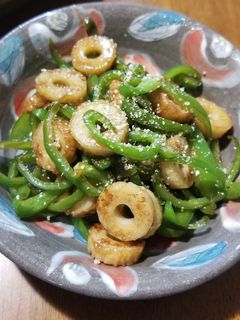 ごま油香るちくわとピーマンのきんぴら-レシピのメイン写真