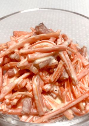 人参とベーコンのシーザー温サラダ-レシピのメイン写真