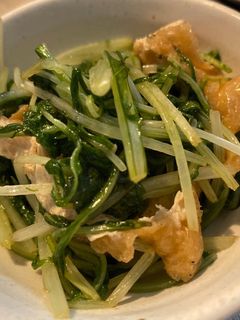 水菜と揚げの簡単炒め-レシピのメイン写真