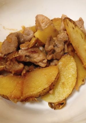 豚肉とお芋のてりやきオーロラソースあえ-レシピのメイン写真