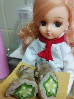 リカちゃん♡オクラの豚肉巻きꕤ*.゚-レシピのメイン写真