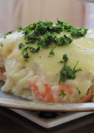 熱々チーズがとろ～り！パングラタン（海老-レシピのメイン写真