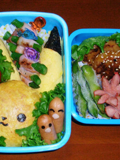 ☆ピカチュウ☆のオムライス弁当-レシピのメイン写真
