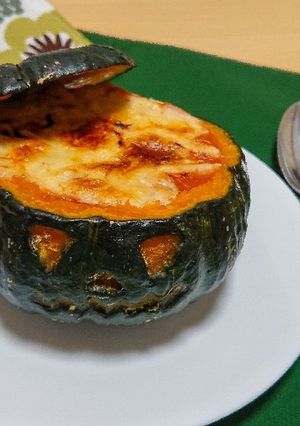 ハロウィンに！カボチャのミートグラタン-レシピのメイン写真