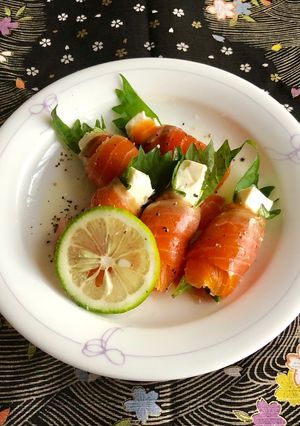 スモークサーモンのチーズサラダ・おつまみ-レシピのメイン写真