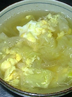 簡単!きゃべつと玉葱と卵のコンソメスープ-レシピのメイン写真