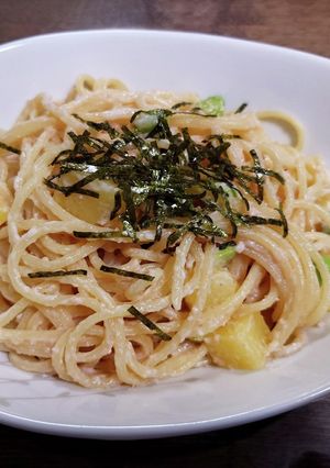 パスタソースで！たらこクリームパスタ-レシピのメイン写真