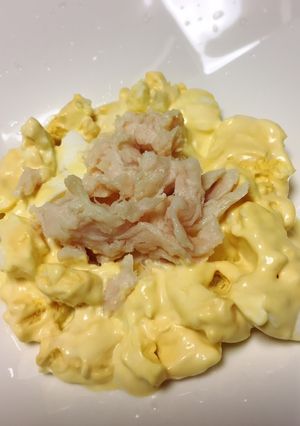 みつせ鶏 蒸し鶏とゆで卵のたまごサラダ-レシピのメイン写真