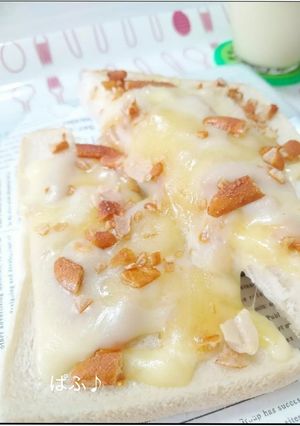 柿の種でピリ辛トースト-レシピのメイン写真