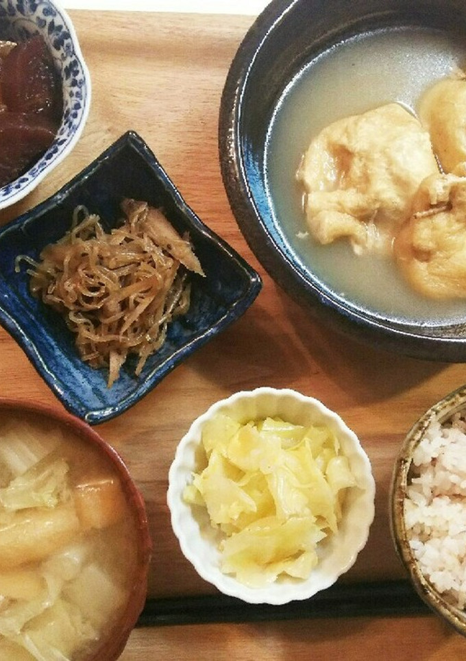 夕飯！油揚げの巾着-レシピのメイン写真
