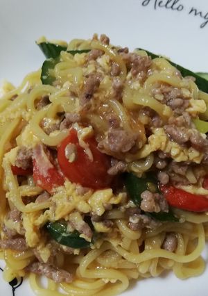 きゅうりとトマトの中華風あんかけ焼きそば-レシピのメイン写真