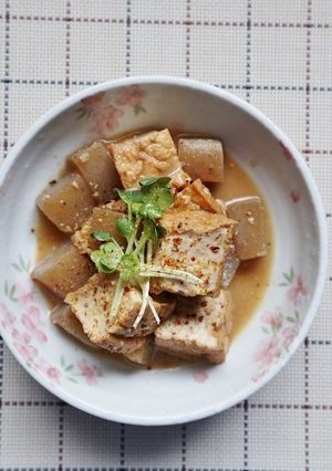 居酒屋メニュー♪厚揚げの味噌煮込み-レシピのメイン写真