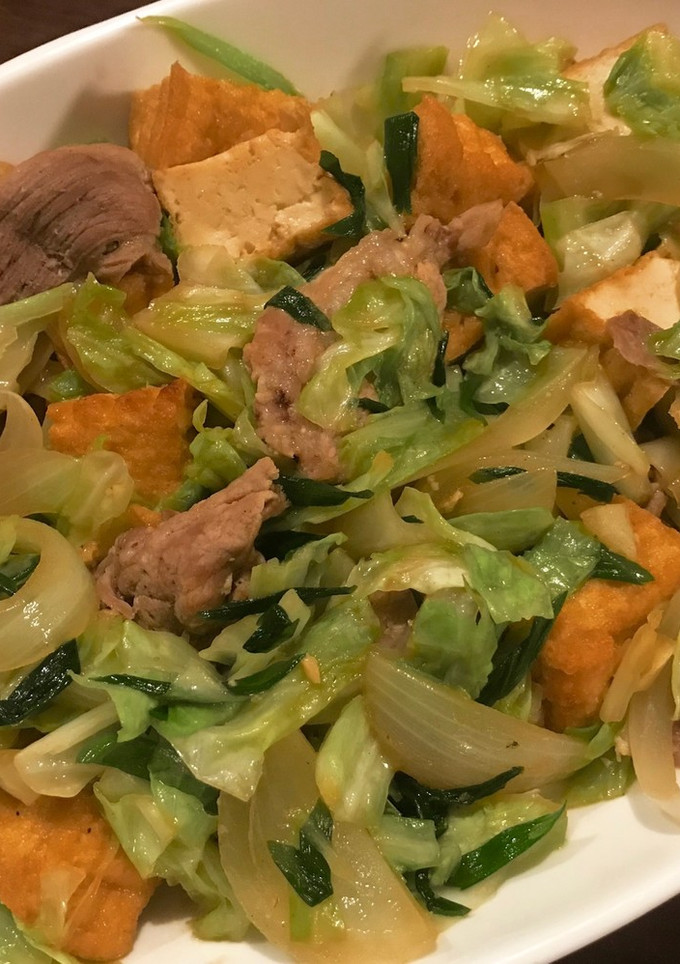 厚揚げとキャベツの中華風炒め-レシピのメイン写真