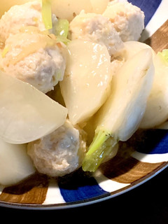 生姜香る鶏つくねとカブの餡掛け-レシピのメイン写真