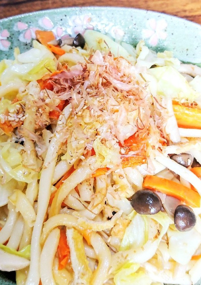 野菜たっぷり肉無し焼きうどん-レシピのメイン写真