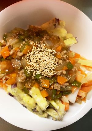 全てレンジ2種のかき揚げ風あんかけ天丼-レシピのメイン写真