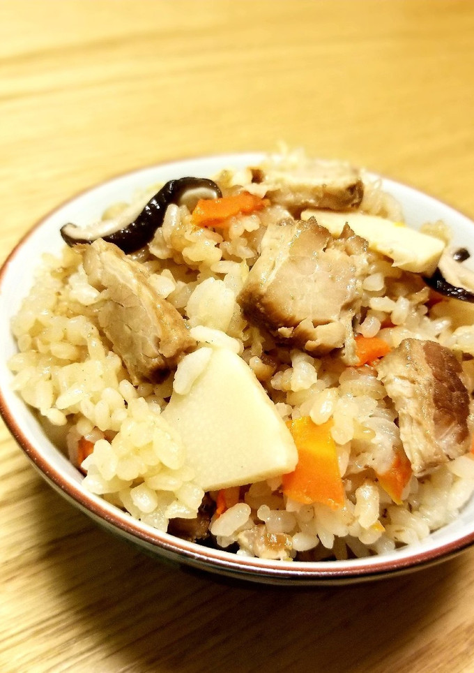 もっちり中華おこわ風⭐豚角煮炊き込みご飯-レシピのメイン写真