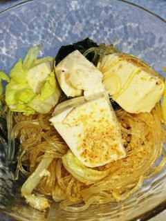 レタスとワカメ、豆腐の春雨サラダ-レシピのメイン写真