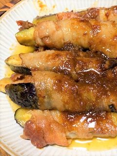 茄子の肉巻き♡焼き肉のたれのみで味付け-レシピのメイン写真