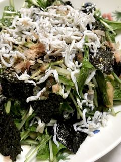 簡単美味しい☆水菜としらすのサラダ-レシピのメイン写真