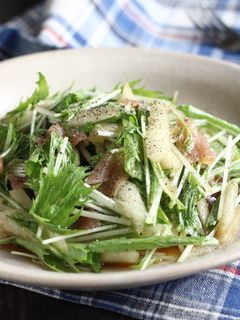 梨と水菜のサラダ-レシピのメイン写真