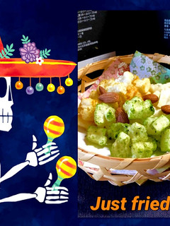切り餅de揚げたて三色おかき♪-レシピのメイン写真