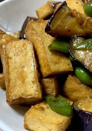 肉なし簡単　茄子と厚揚げのオイスター炒め-レシピのメイン写真