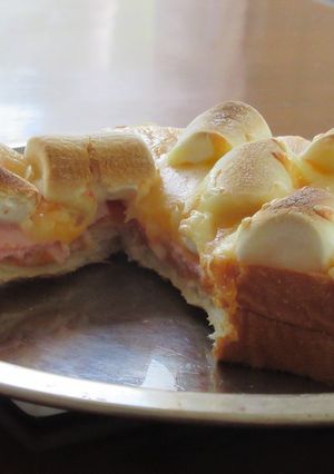 カリッとろ～！焼きマシュマロハムトースト-レシピのメイン写真