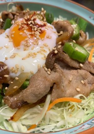温泉卵とろり!超簡単!豚丼-レシピのメイン写真