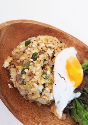 漬け物と梅干しの和風チャーハン-レシピのメイン写真