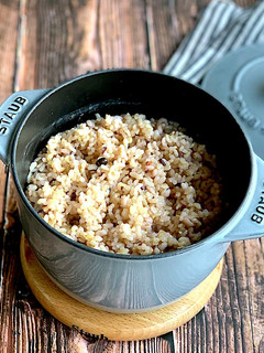 STAUB*玄米の炊き方2合*マクロビ-レシピのメイン写真