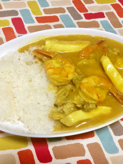 超簡単☆しっかり魚介味♡シーフードカレー-レシピのメイン写真