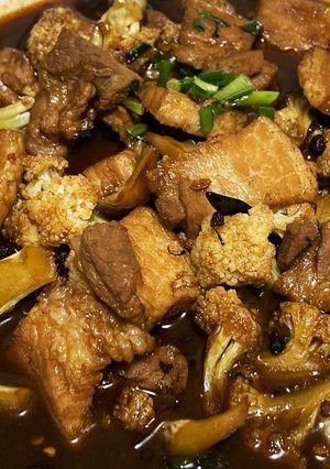 カリフラワーと豚肉の醤油炒め-レシピのメイン写真