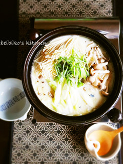ひらひら大根と鯖缶の塩麹豆乳鍋-レシピのメイン写真