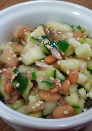 簡単!!納豆と胡瓜の冥加和え-レシピのメイン写真