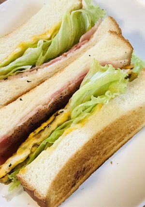 ベーコン＆チーズと玉子焼きのホットサンド-レシピのメイン写真