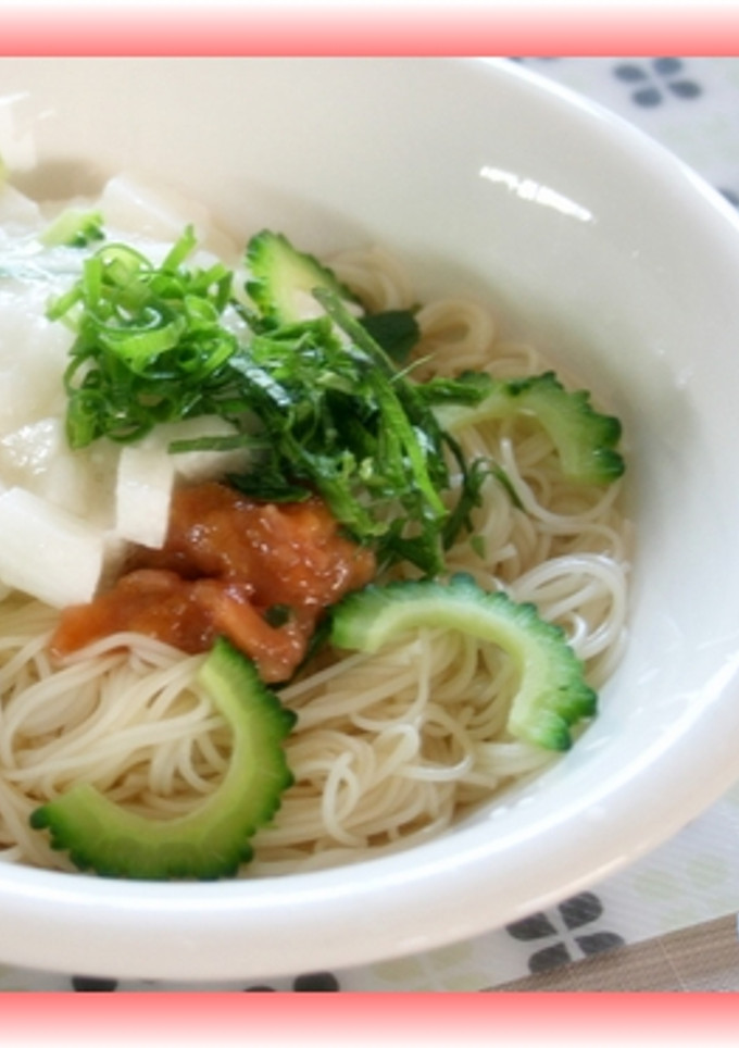 さっぱり♪梅とろろそうめん-レシピのメイン写真