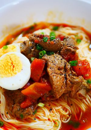 トマト&牛すじ‼︎かんたん台湾風牛肉麺-レシピのメイン写真