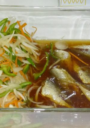 豆アジ釣ったら「マアジの南蛮漬け」だね♡-レシピのメイン写真