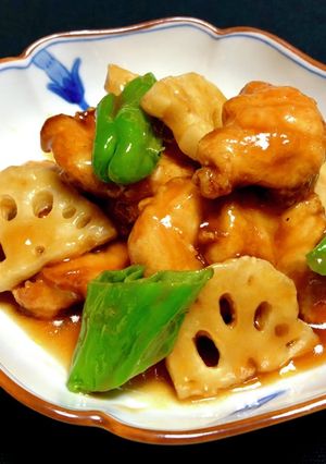 鶏胸肉と蓮根のとろ〜り甘酢餡掛け-レシピのメイン写真