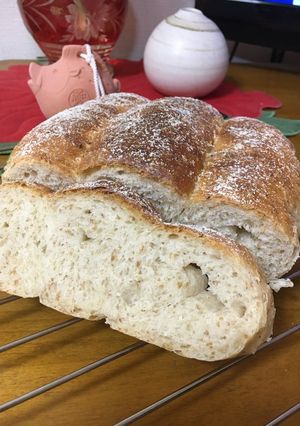 こねないグラハム粉三つ山パン-レシピのメイン写真
