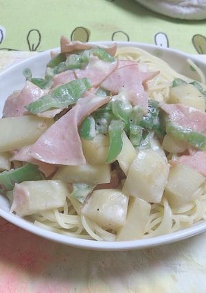 じゃがいもとピーマンのクリームパスタ-レシピのメイン写真