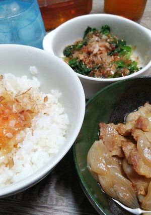 今日のおつまみ7日目。豚バラ生姜煮と♪-レシピのメイン写真